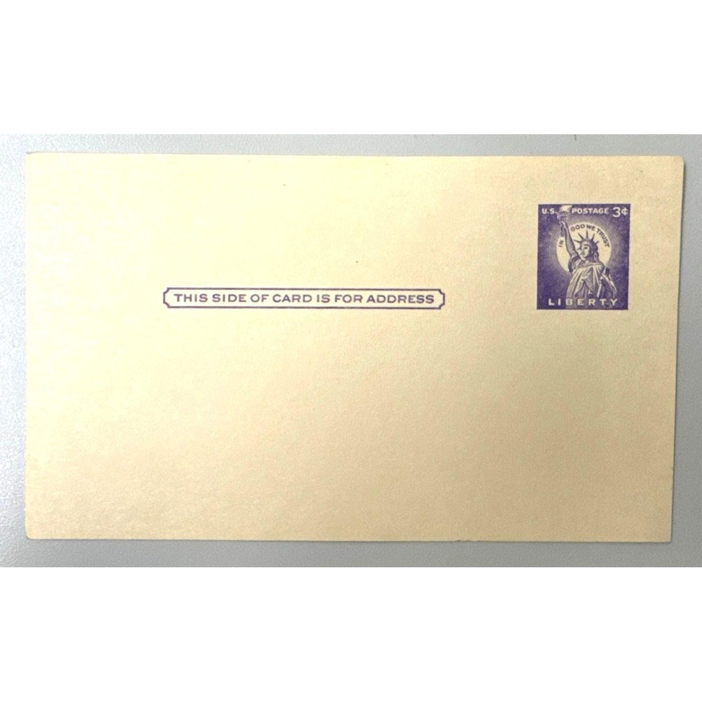Statue of Liberty 3¢ Postcard Unused Uncirculated Vintage USA Collectible